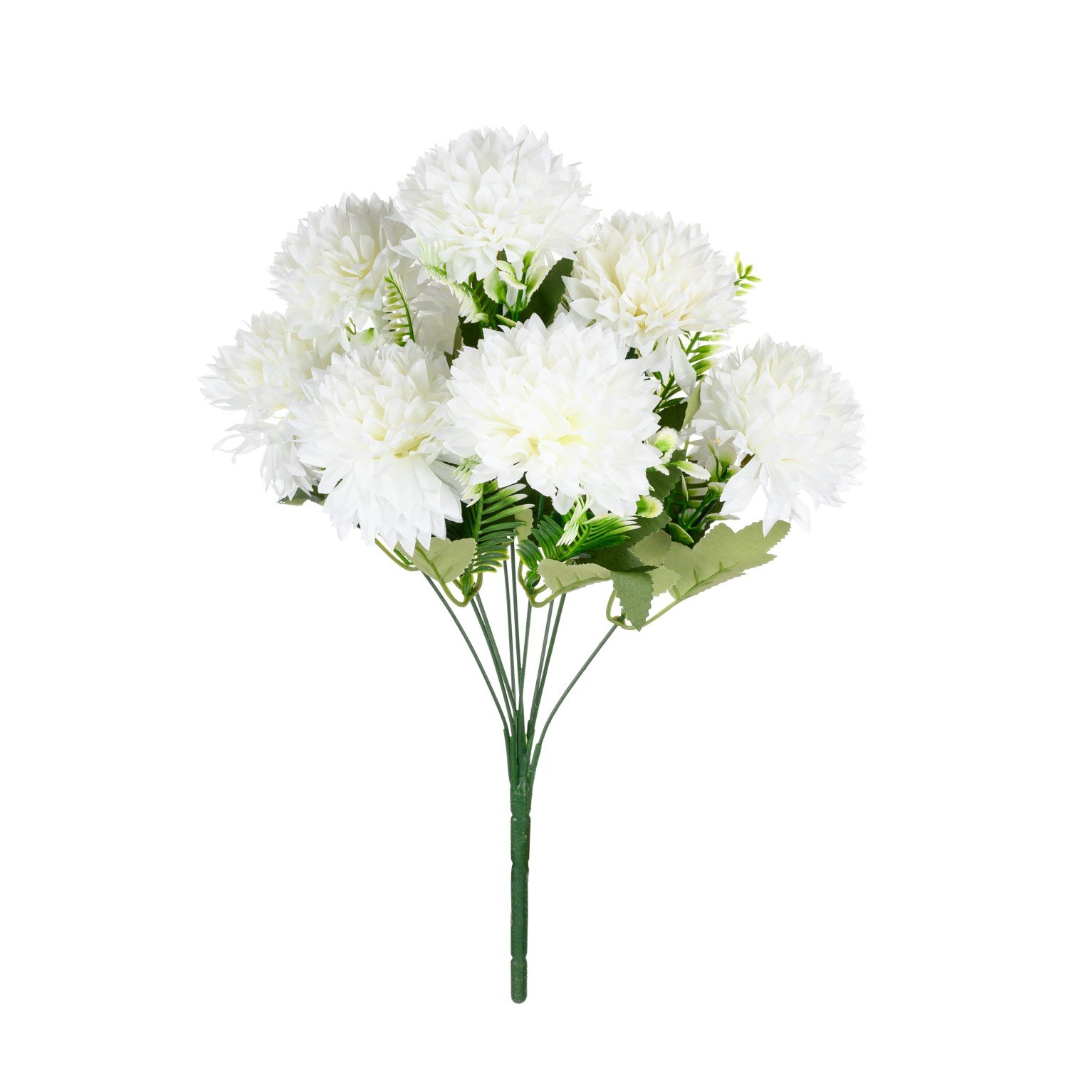 Dirbtinių gėlių puokštė ELEMENTS SENSE Chrysanthemum, baltos sp., 9 šakelės, 45 cm