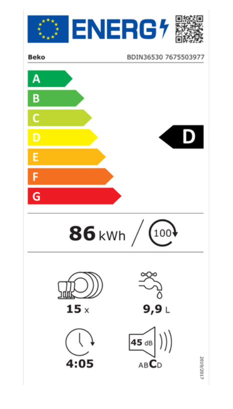 Įmontuojama indaplovė BEKO BDIN36530, 60 cm - 7