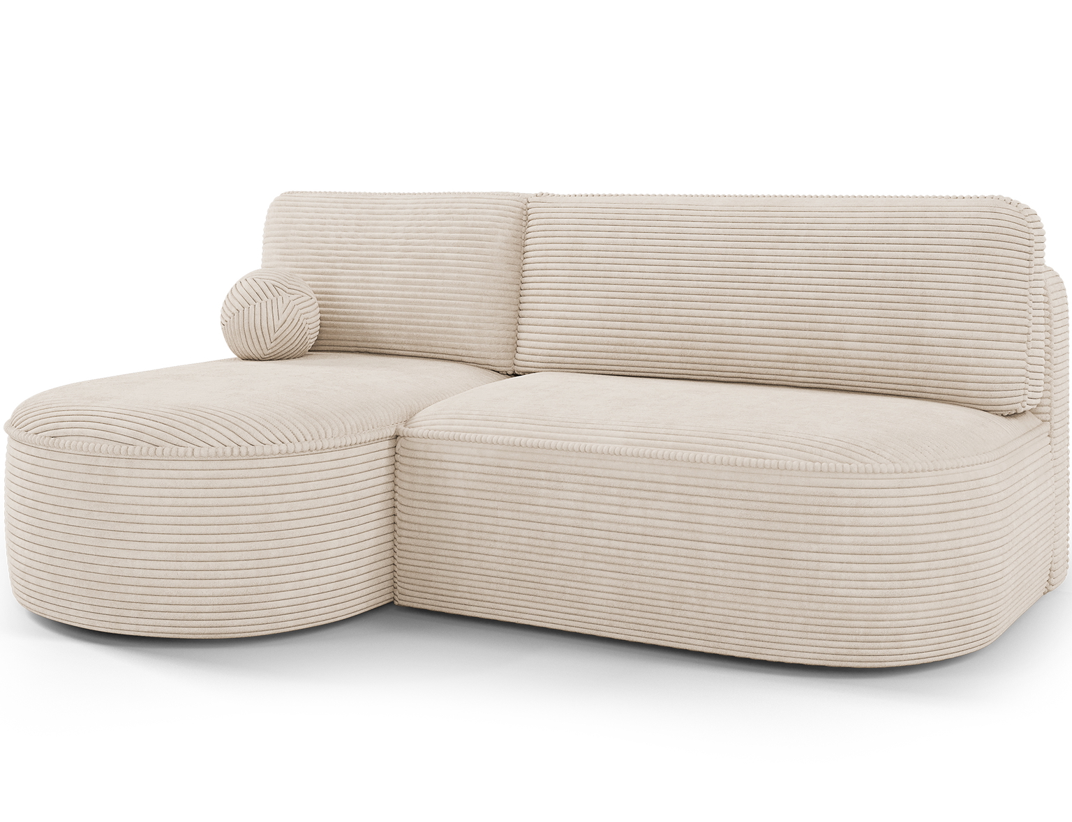 Kampinė sofa - lova Livosa Jarell 18, smėlio sp., kairinė, 144 x 220 cm x 93 cm - 3
