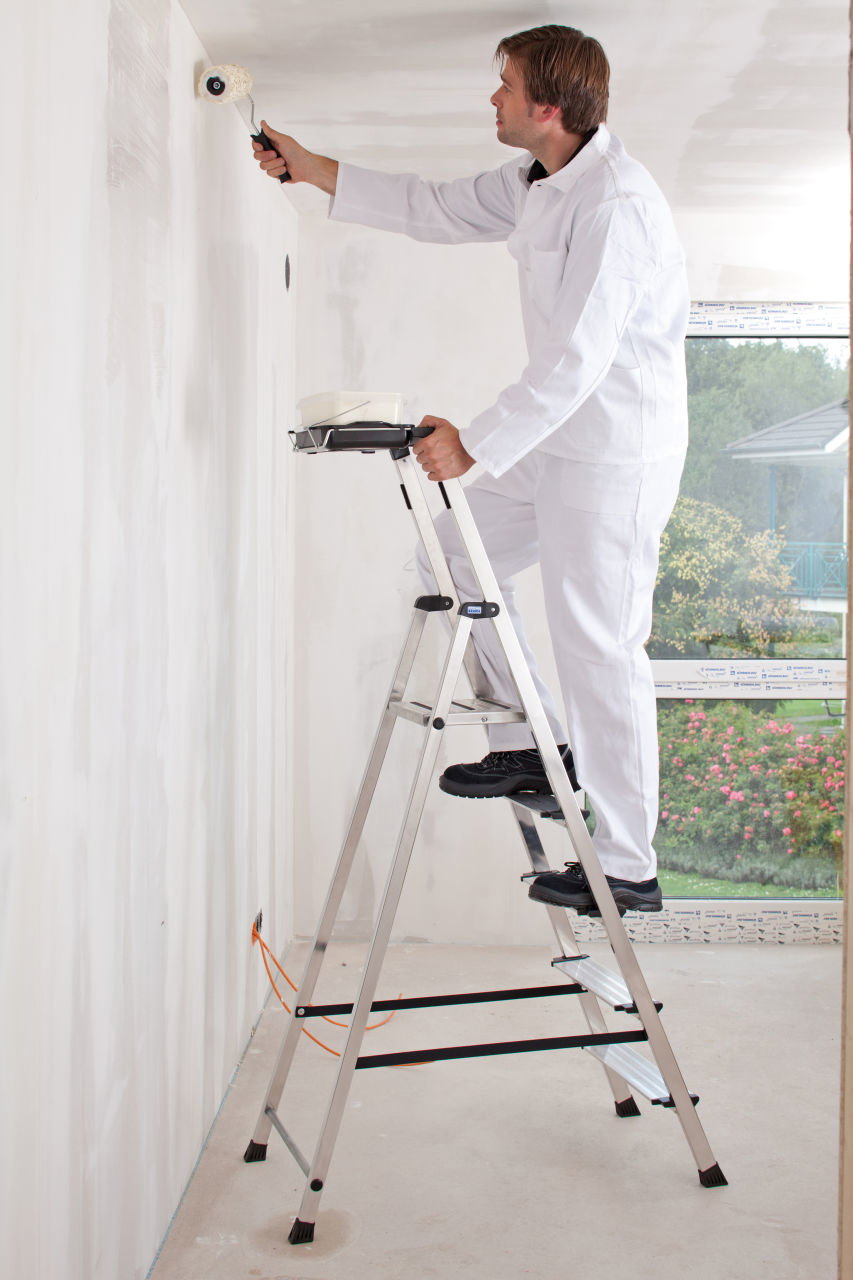 Kopėčios KRAUSE Secury, vienpusės, 5 pakopų, su įrankių laikikliu, darbinis aukštis 305cm - 3