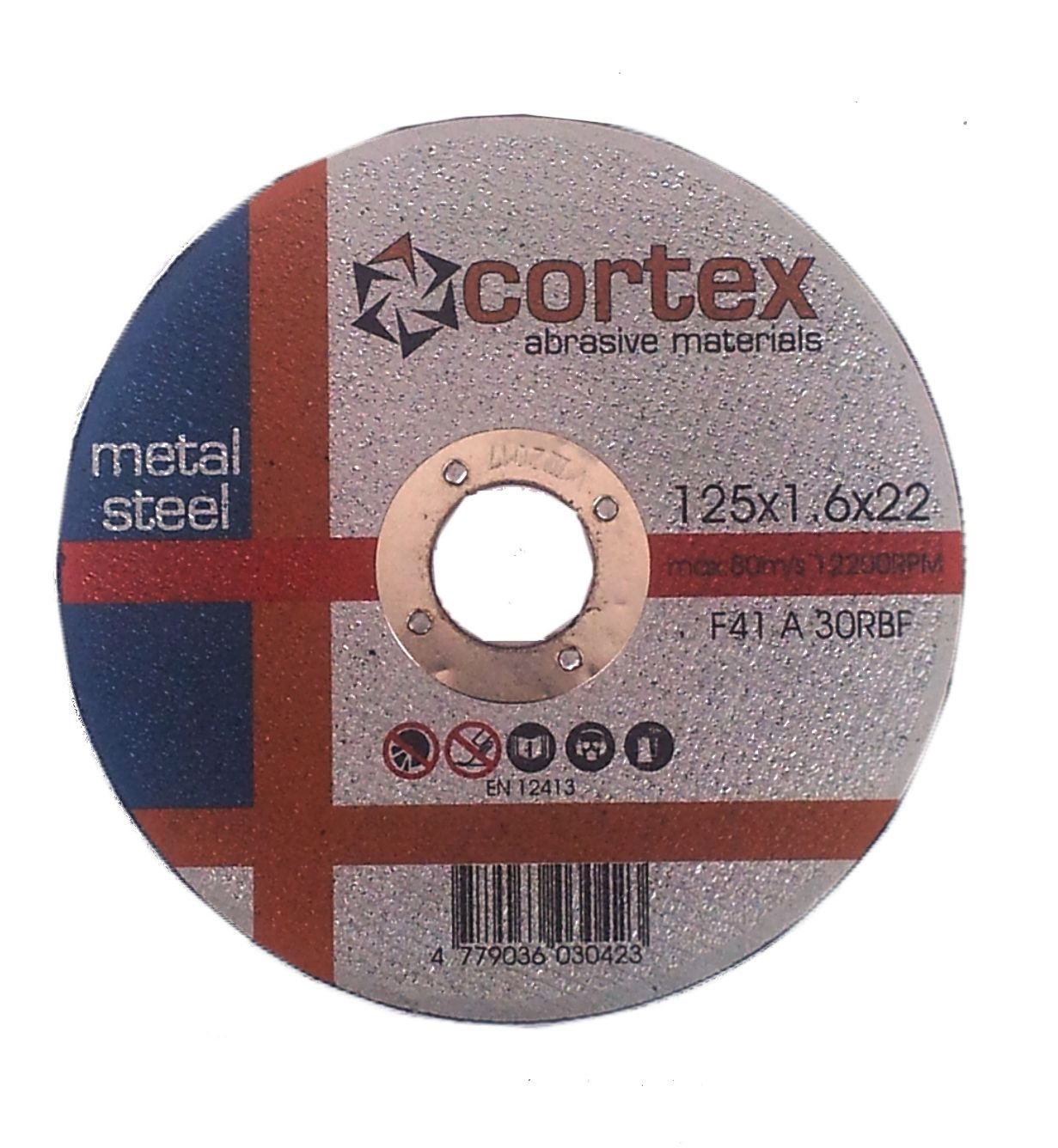 Plieno pjovimo diskas CORTEX, 125 x 1,6 x 22 mm