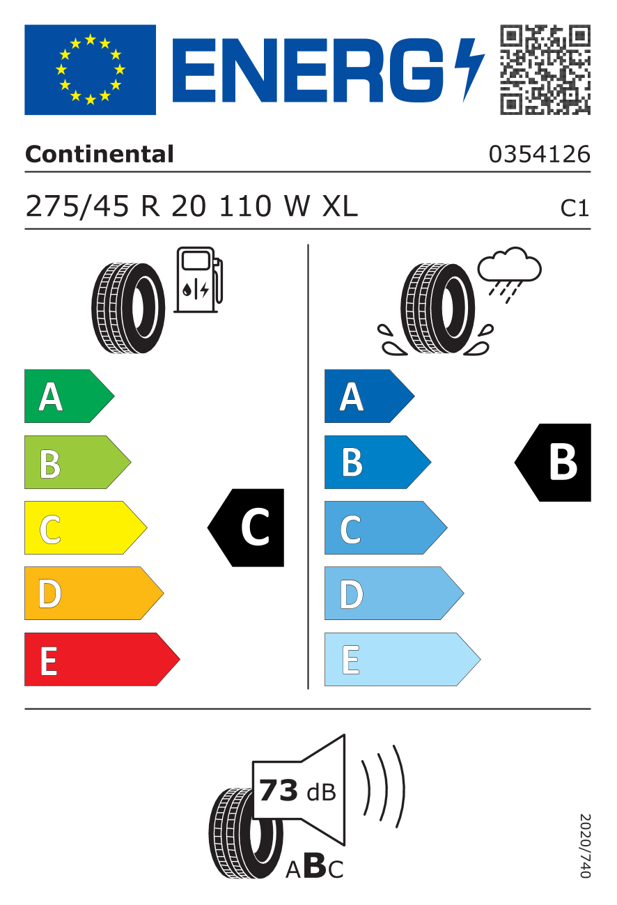 Continental ContiCrossContact UHP 275/45 R20 110 W-1