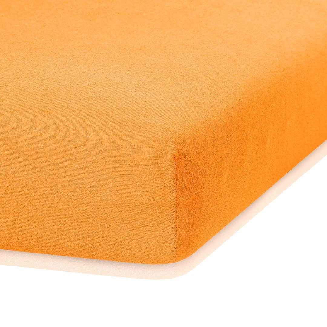 Frotinė paklodė su guma Ameliahome RUBY Orange, 160x200 cm - 3
