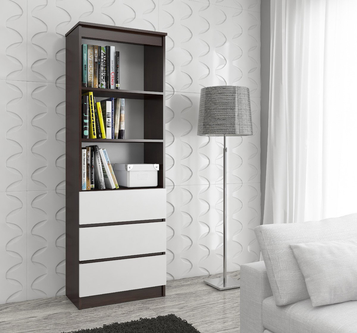 Lentyna  CLP R 60 cm, venge/balta - 5