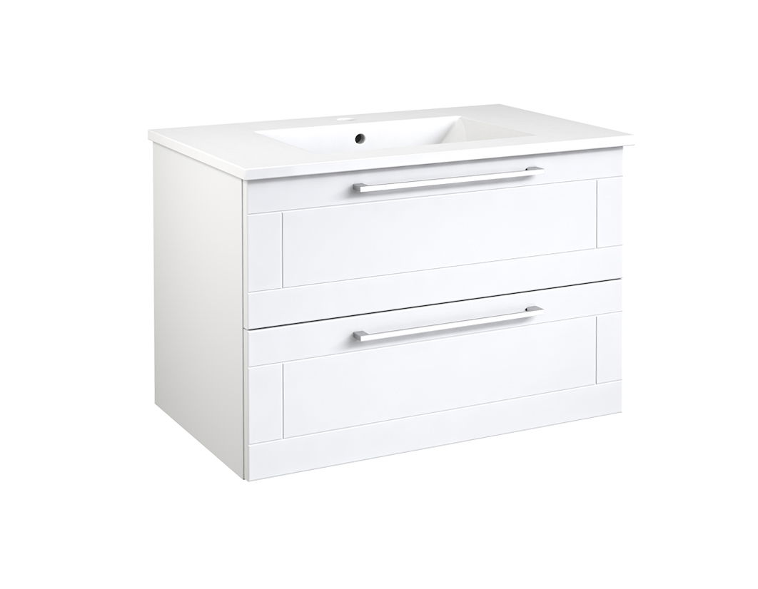 Apatinė spintelė RB BATHROOM SERENA RETRO 75, su praustuvu, baltos sp., 50 x 46,5 x 76 cm