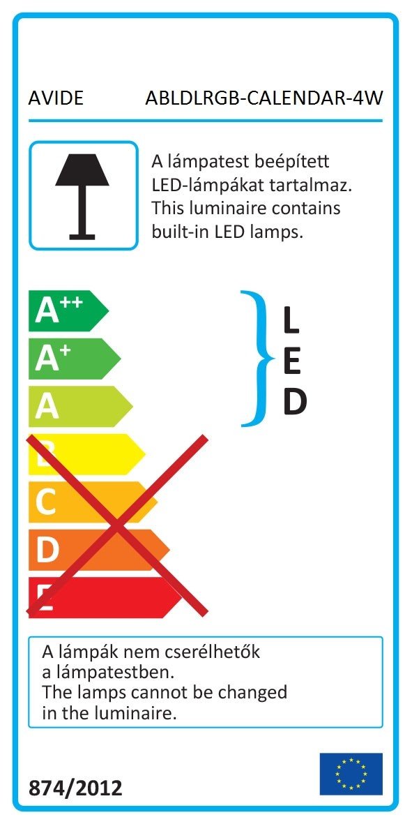 Įkraunamas LED stalinis šviestuvas AVIDE, LCD ekranas, 4 W - 3
