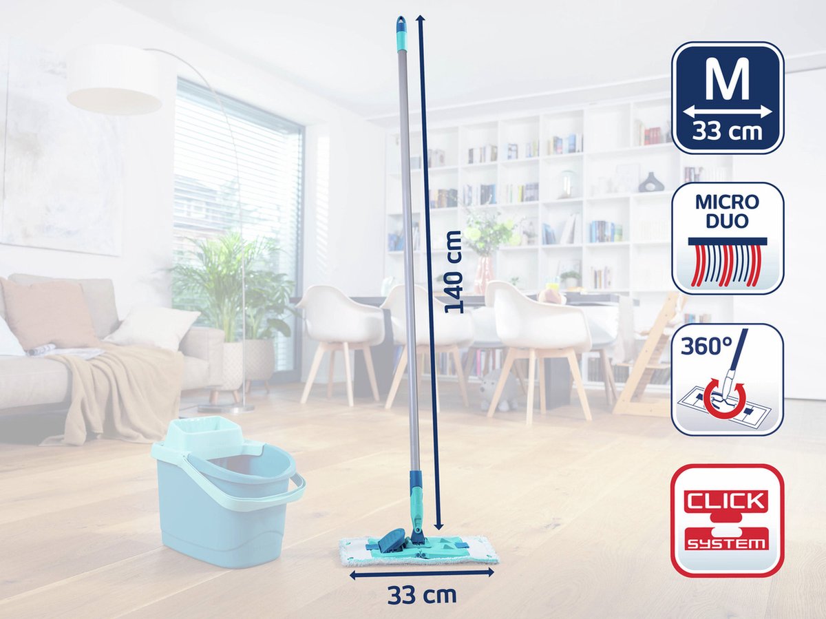 Grindų šepetys LEIFHEIT Power Clean M micro duo-1