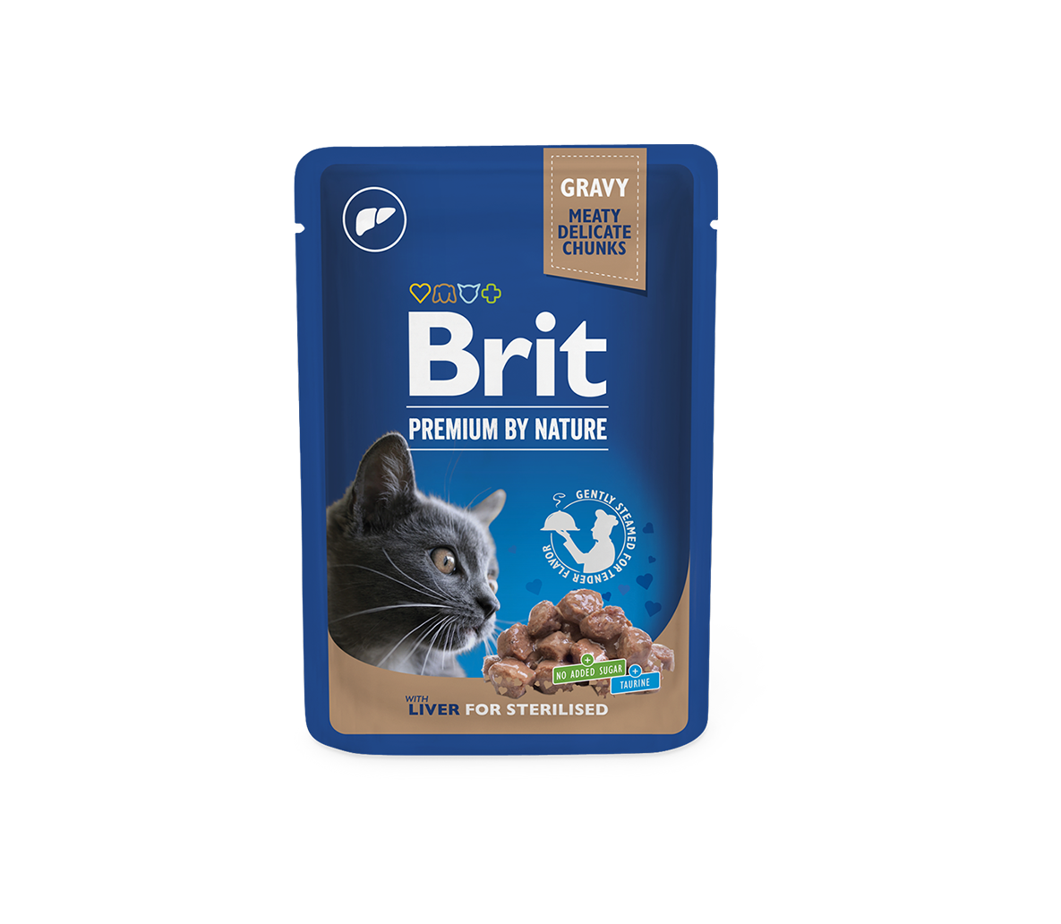 Konservuotas ėdalas katėms Brit Premium Liver for Sterilised, 100 g