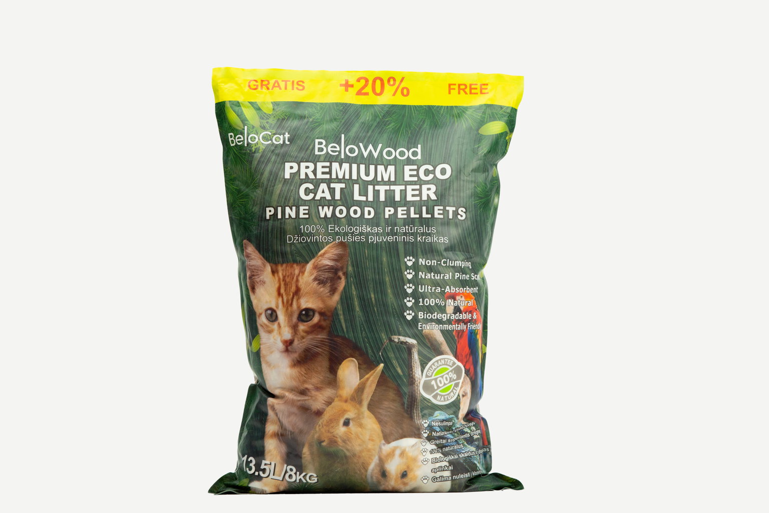 Pjuveninis kraikas katėms BelWood, 13.5 l, 8 kg-0