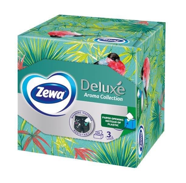 Vienkartinės servetėlės ZEWA Deluxe Aroma Box, 3 sl., 60 vnt.