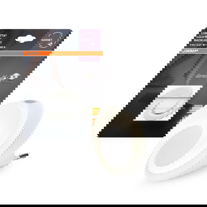 Naktinis LED šviestuvas OSRAM LUNETTA BACKLIGHT ELLIPSE, 0,31W, 4lm, 3000K, baltos sp.-1
