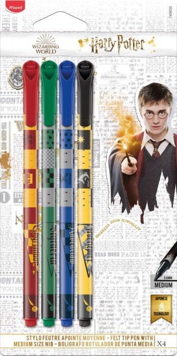 Žymiklių rinkinys MAPED Harry Potter, 4 spalvos