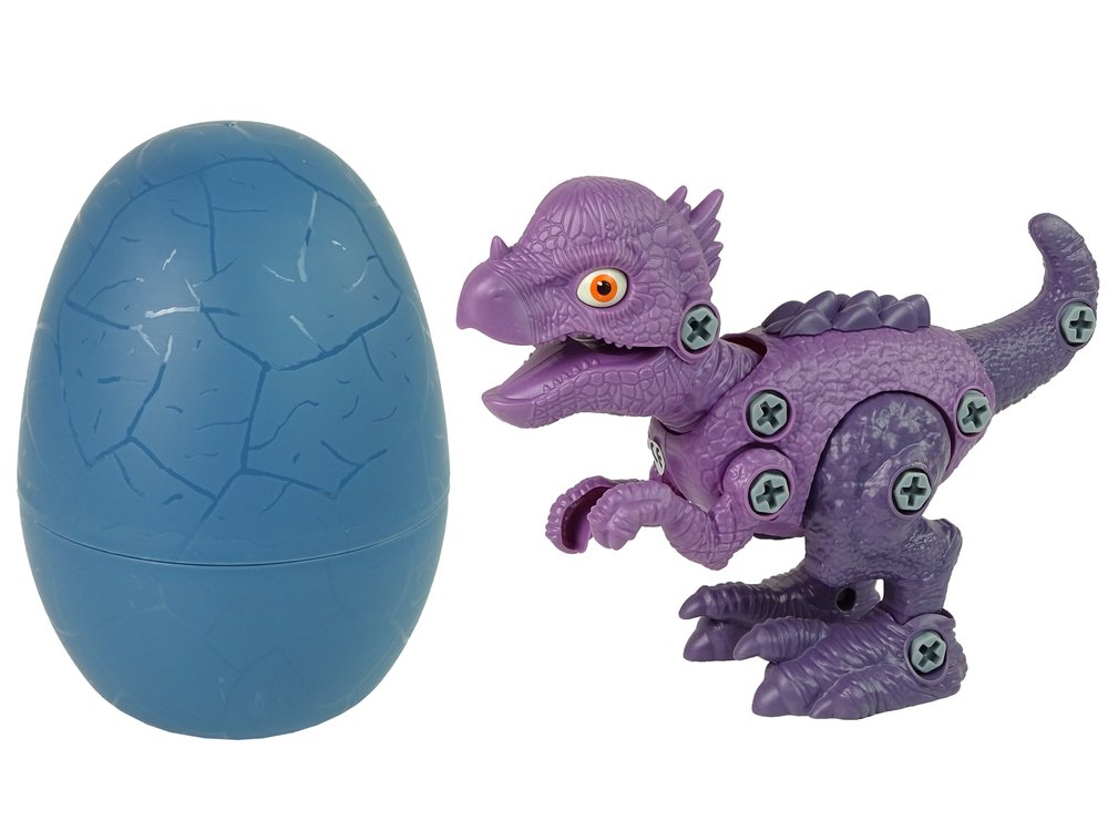Konstrukcinis rinkinys - dinozauras Stygimoloch su kiaušiniu, violetinis - 5