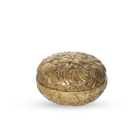 Dekoratyvinė papuošalų dėžutė su dangt. SAVEX ANTIQUE, aukso sp., 8 x 13 cm-0