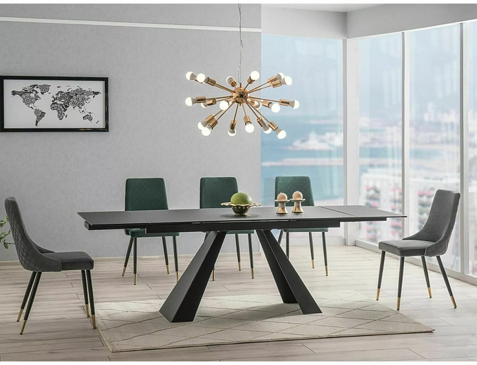 Valgomojo stalas SALVADORE, 160(240) x 90 cm - 4