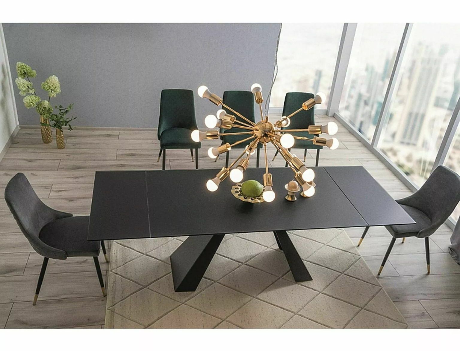Valgomojo stalas SALVADORE, 160(240) x 90 cm - 5