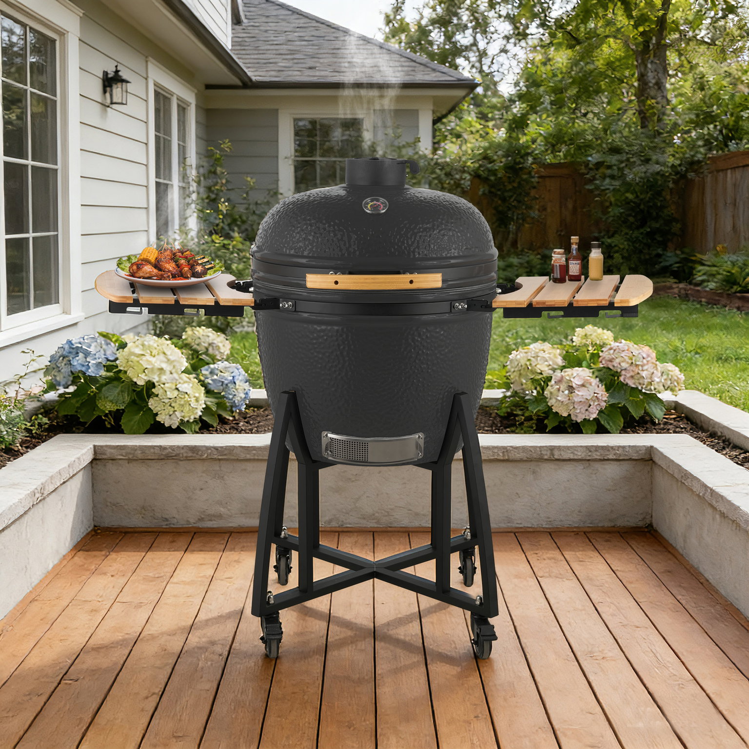 Keraminė kepsninė Kamado Classic Series 23,5, 59 cm, antracito mat. sp.-1