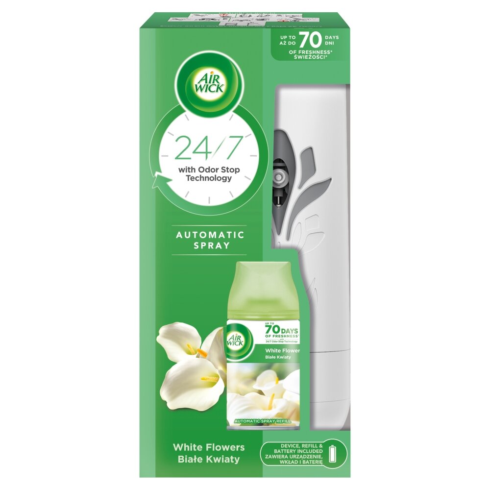 Automatinis oro gaiviklis AIR WICK Fresh Matic White flower, 250 ml