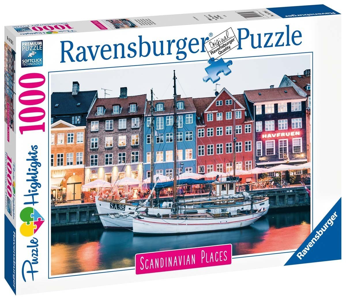 Dėlionė Ravensburger Puzzle 2D: Copenhagen, Denmark, 1000 d.