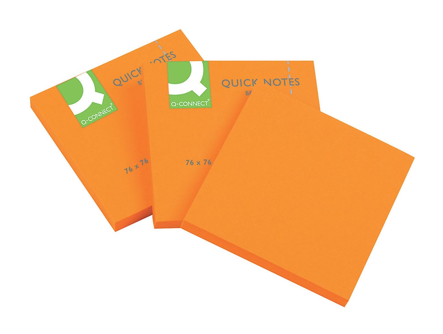 Lipnūs lapeliai neon oranžinė,  76x76 mm,  75  vnt