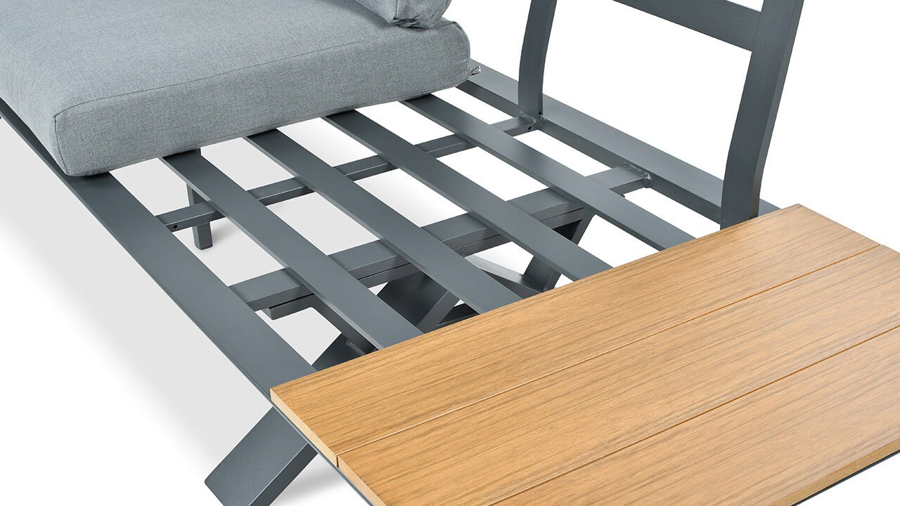 Lauko baldų komplektas SORRENTO WOOD, Graphite-1
