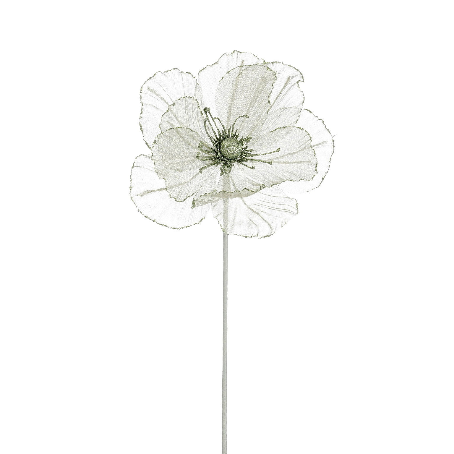 Kalėdinė dekoracija FLOWER GLITTER, žalsvos sp., 45 cm-0