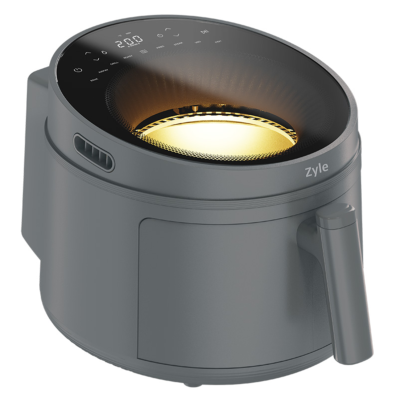 Karšto oro gruzdintuvė Zyle ZY502GAF, pilka, 5 l, 1500 W - 1