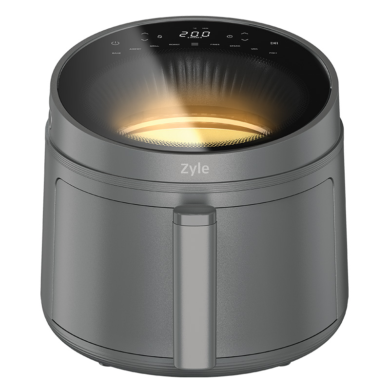 Karšto oro gruzdintuvė Zyle ZY502GAF, pilka, 5 l, 1500 W - 2