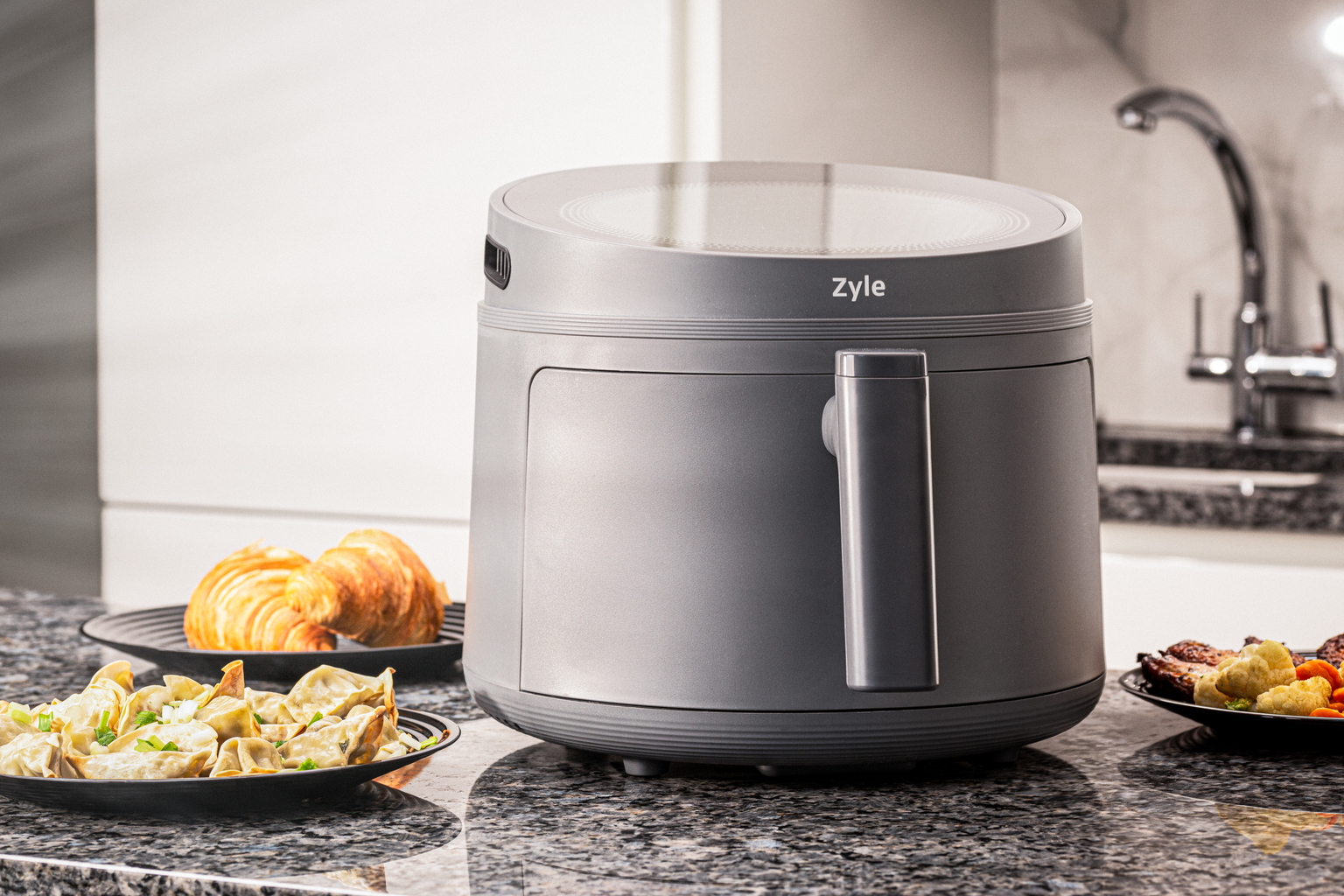 Karšto oro gruzdintuvė Zyle ZY502GAF, pilka, 5 l, 1500 W - 8