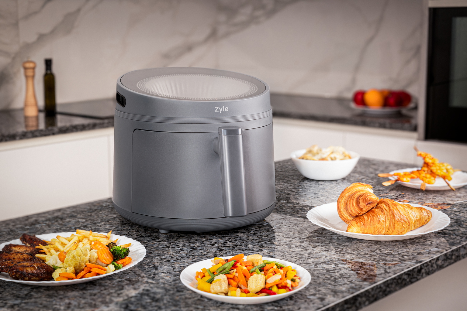 Karšto oro gruzdintuvė Zyle ZY502GAF, pilka, 5 l, 1500 W - 7