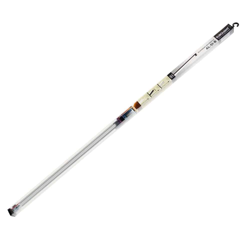 Profilis LED juostoms EUROLIGHT AL-S2-B, aliuminis, virštinkinis, juodos sp., anoduotas,2m-1