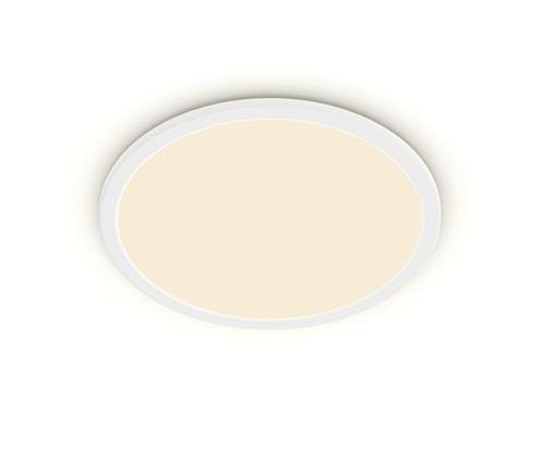 Paviršinis LED šviestuvas PHILIPS SUPERSLIM, IP44, 15 W, 2700 K, 1300 lm, dimer., baltos sp., Ø24 cm-1