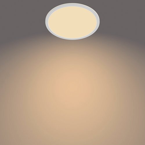 Paviršinis LED šviestuvas PHILIPS SUPERSLIM, IP44, 15 W, 2700 K, 1300 lm, dimer., baltos sp., Ø24 cm - 6