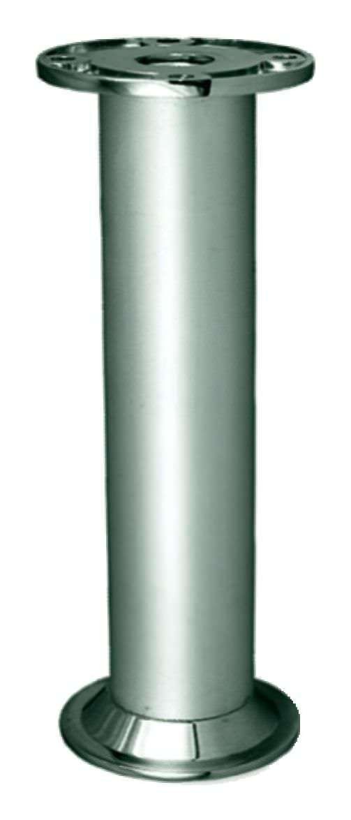 Baldų kojelė, H-150 mm, d-32 mm, apvali, reguliuojama, aliuminio sp.