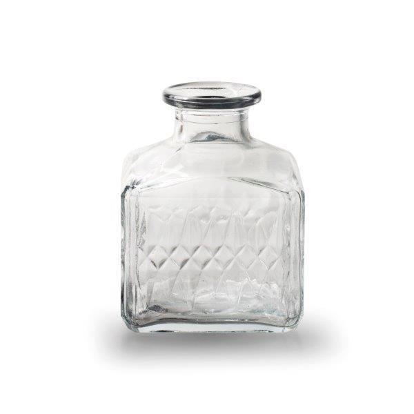Stiklinė vaza CUBICO, butelio formos, 11 x 9 x 9 cm