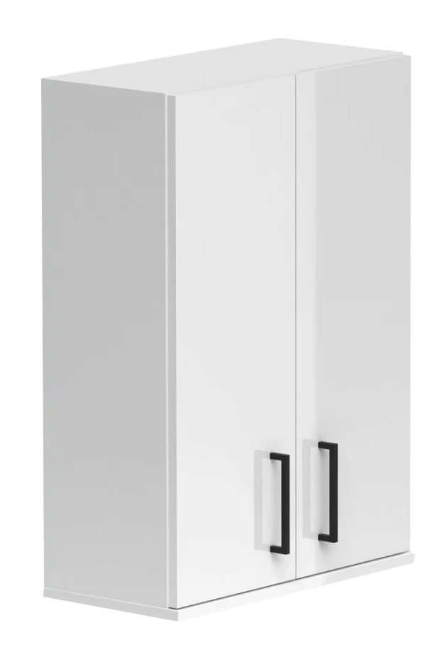 Vonios spintelė PRO, pakabinama, baltos sp., su juodomis rankenomis, 50x71x23,6 cm
