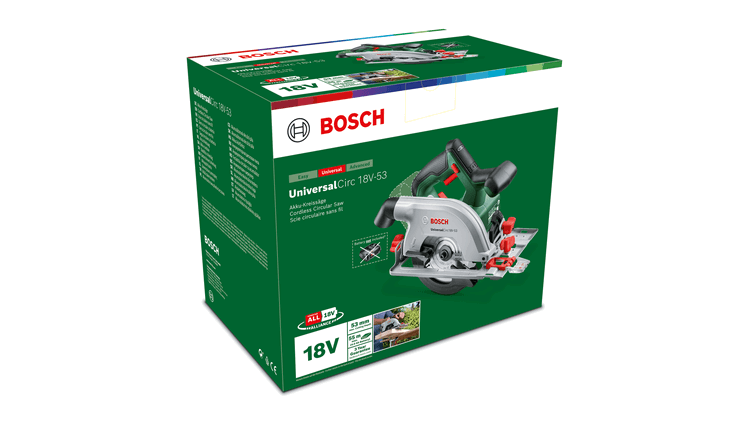 Akumuliatorinis diskinis pjūklas BOSCH UniversalCirc 18V-53, 18 V, 160 x 20 mm, be akumuliatoriaus - 3