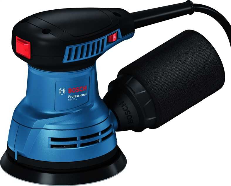 Elektrinis ekscentrinis šlifuoklis BOSCH GEX 125, 290 W 125 mm - 1