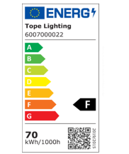 Visuomeninis LED šviestuvas TOPE NOLA, IP65, 4000 K, 7000 lm, 70 W, baltos sp., 150 x 8,2 x 4,8 cm - 2