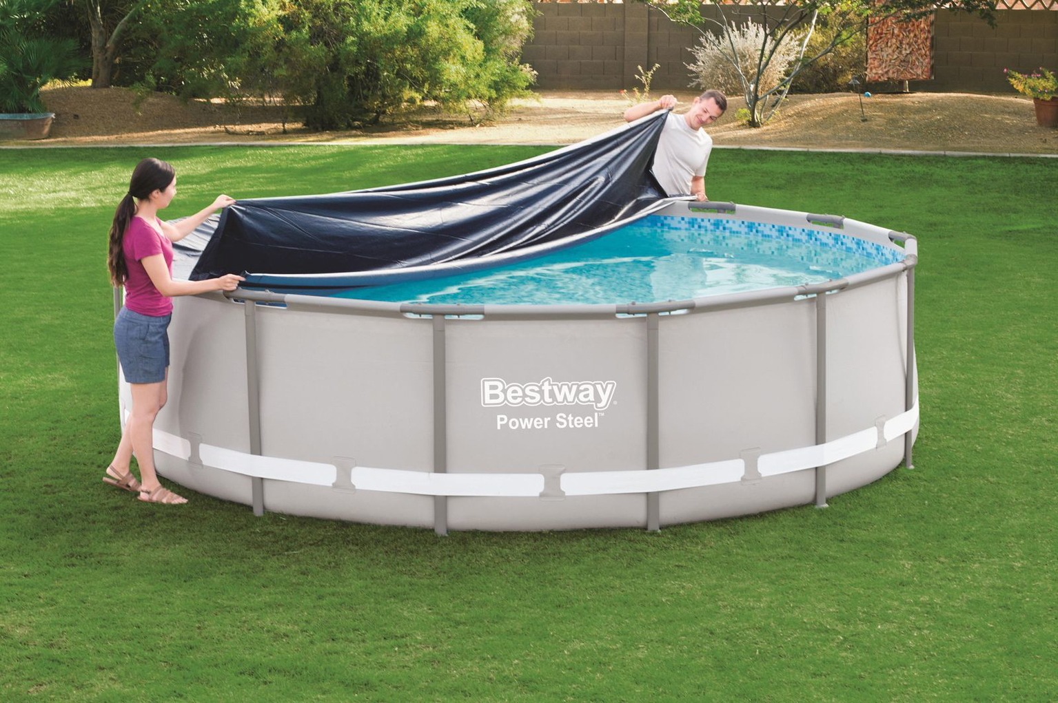 Baseino uždangalas BESTWAY PVC Pool Cover, 427 cm-1