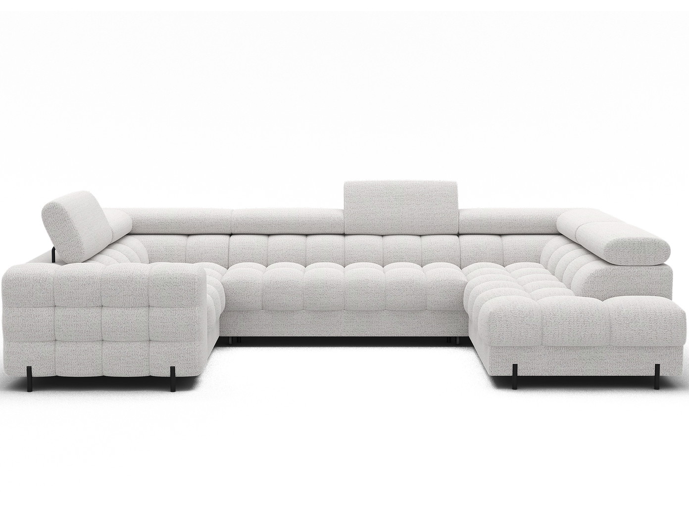 Kampinė sofa Fectory, balta sp., 205 x 346 cm x 93 cm - 1