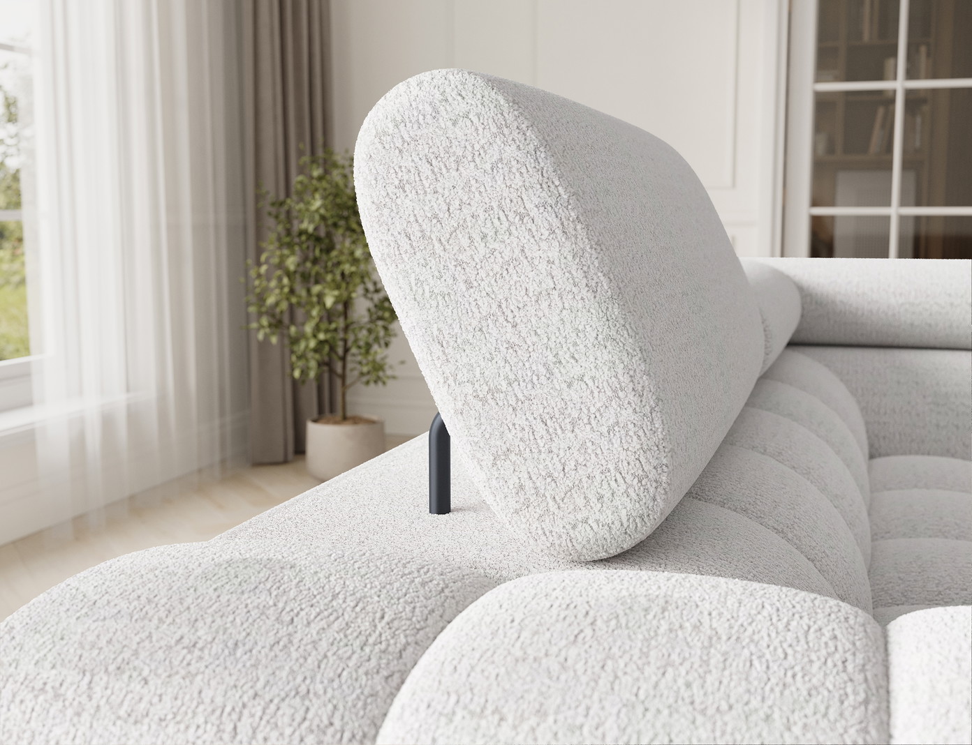 Kampinė sofa Fectory, balta sp., 205 x 346 cm x 93 cm - 8