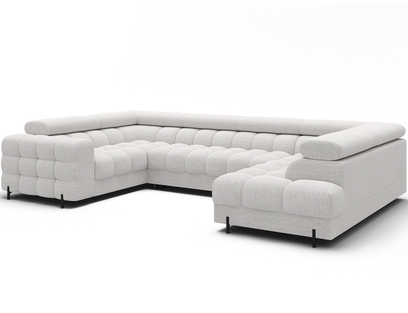 Kampinė sofa Fectory, balta sp., 205 x 346 cm x 93 cm - 3