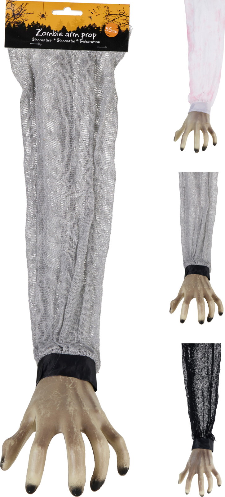 Dekoracija HALLOWEEN ZOMBIE HAND, 3 rūšių, 5,5 x 13 x 55,5 cm-0
