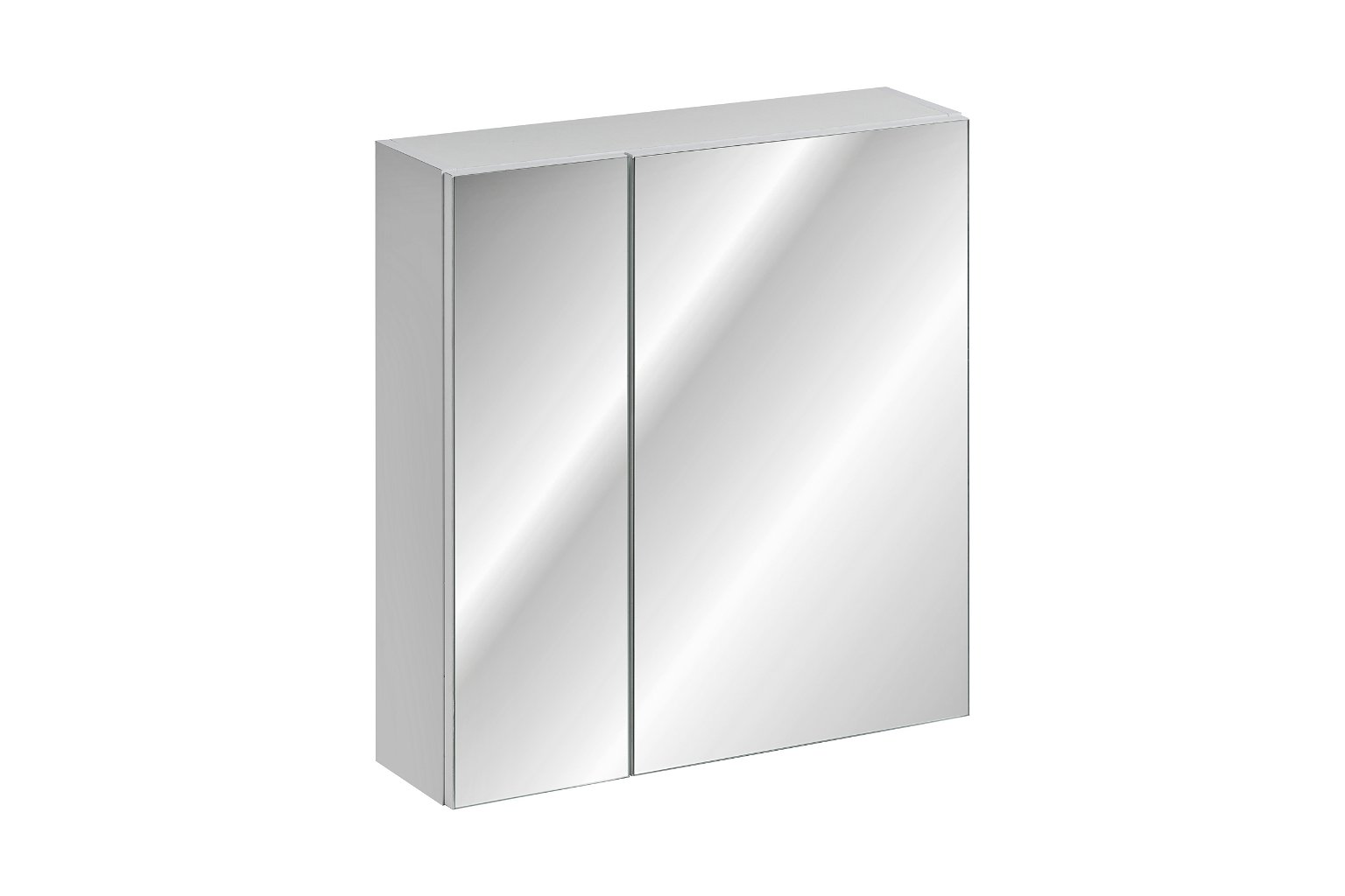 Vonios spintelė su veidrodžiu LEONARDO WHITE 84-60-B-2D, balta - 1