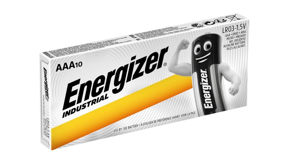 Elementai ENERGIZER Alkaline, AAA LR03, 1.5V 1200mAh, 10 vnt.-0