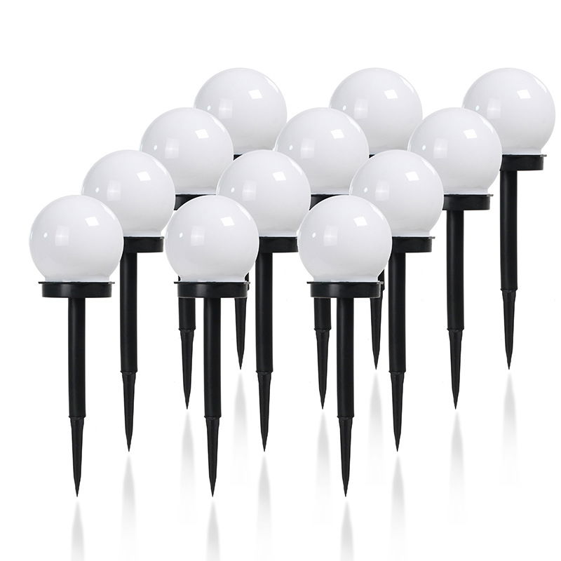 Įsmeigiamas LED lauko šviestuvas BURBULAS, įkraunamas saulės energija, 4 LED, ø15xh47,5cm