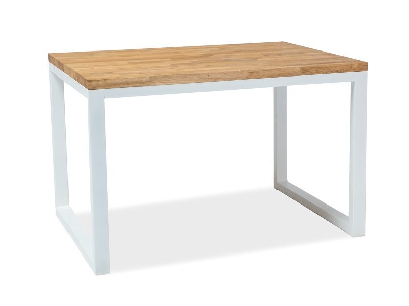 Valgomojo stalas LORAS II, 180x90 cm, ąžuolo/balta
