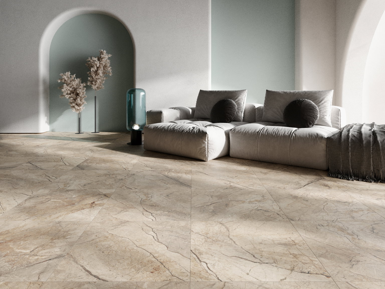 Akmens masės plytelės SKYFALL BEIGE SGR199, rekt., matinės, 60 x 60 cm - 3