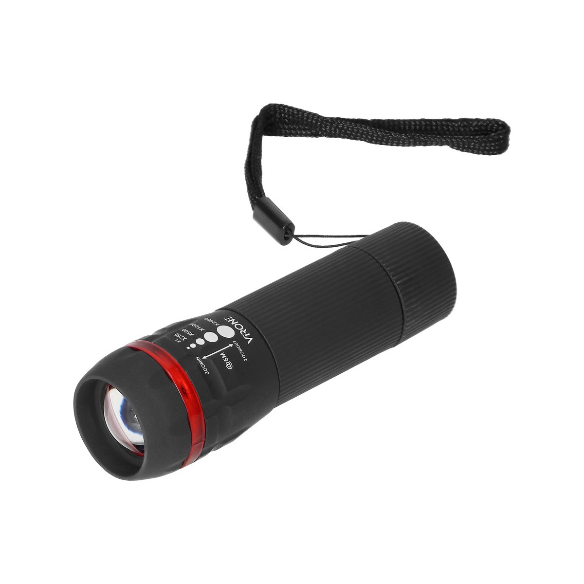 LED žibintuvėlis VIRONE, 10W, 60lm, elementai 3xAAA (neįeina), juodos spalvos-0
